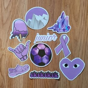 ‼️5/$10 Clearance‼️ 10 Purple Vinyl Stickers
